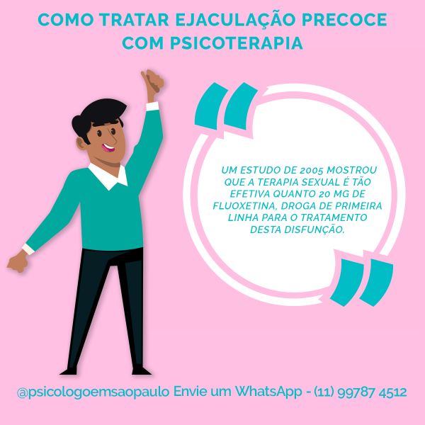 Como tratar ejaculação precoce com psicoterapia