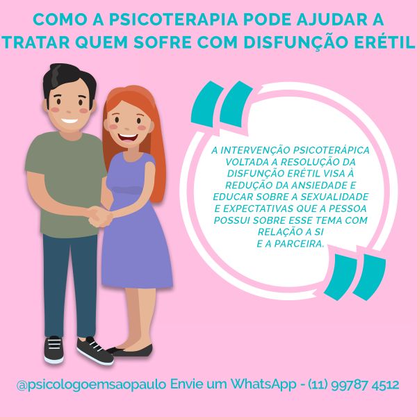 Como a psicoterapia pode ajudar a tratar quem sofre com disfunção erétil