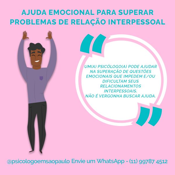 Ajuda Emocional para superar problemas de relação interpessoal